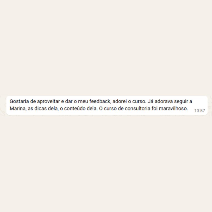 Depoimento de aluna da Formação em Consultoria de Imagem