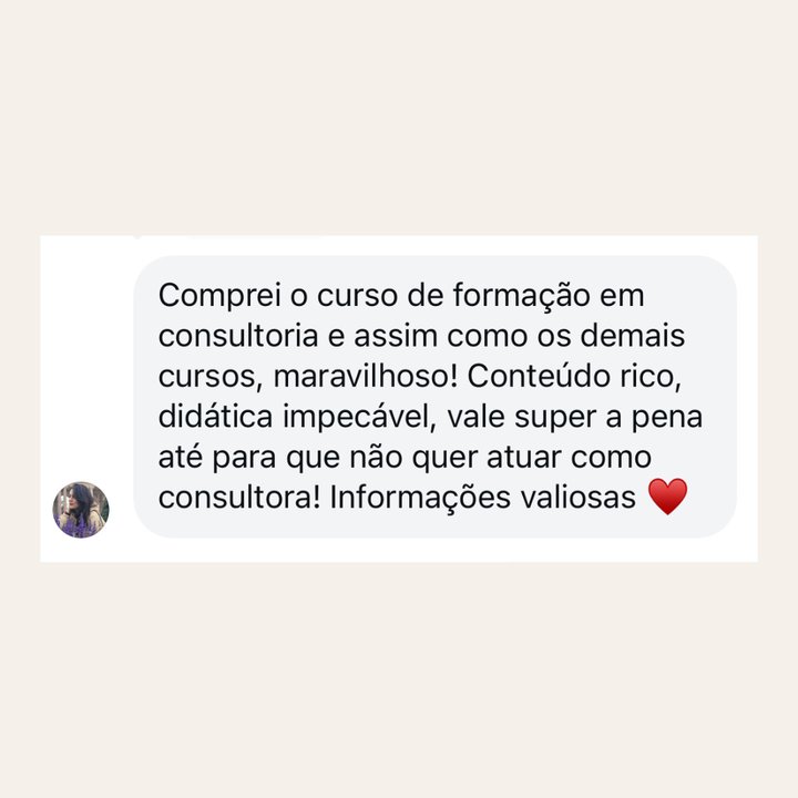 Depoimento de aluna da Formação em Consultoria de Imagem