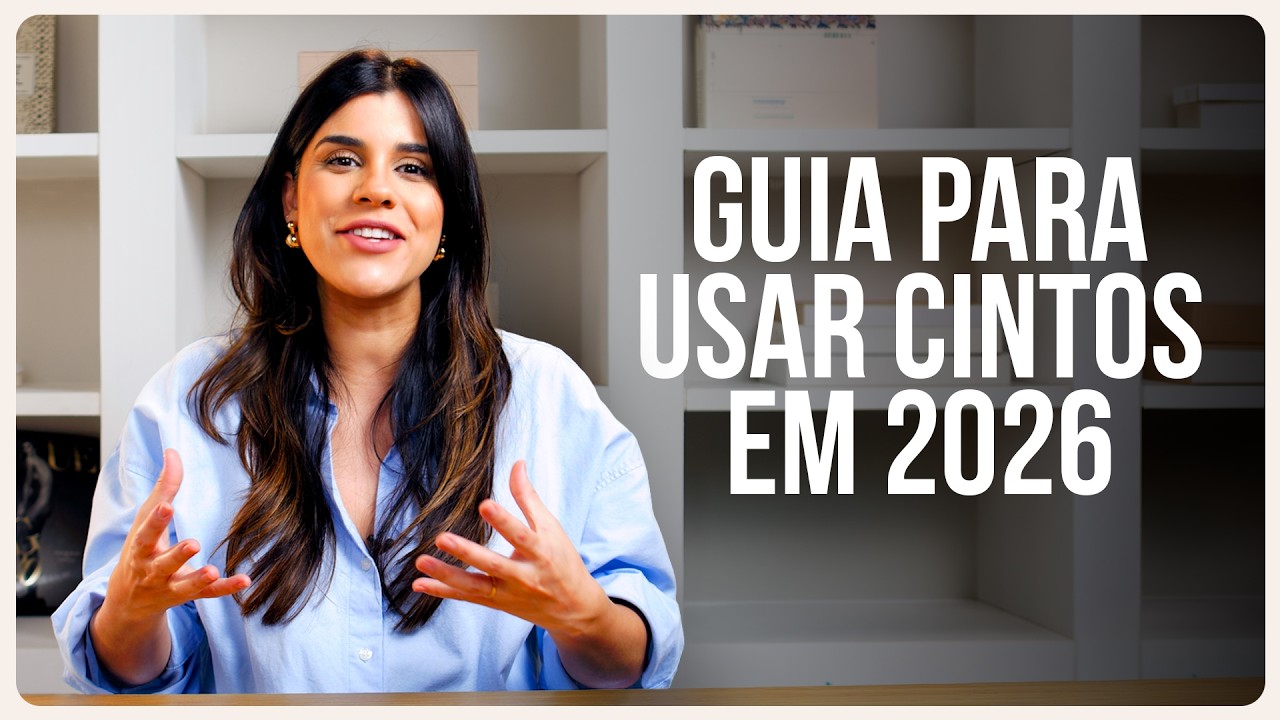 Marina Naves demonstrando como usar cinto para marcar a cintura e ajustar a proporção do corpo