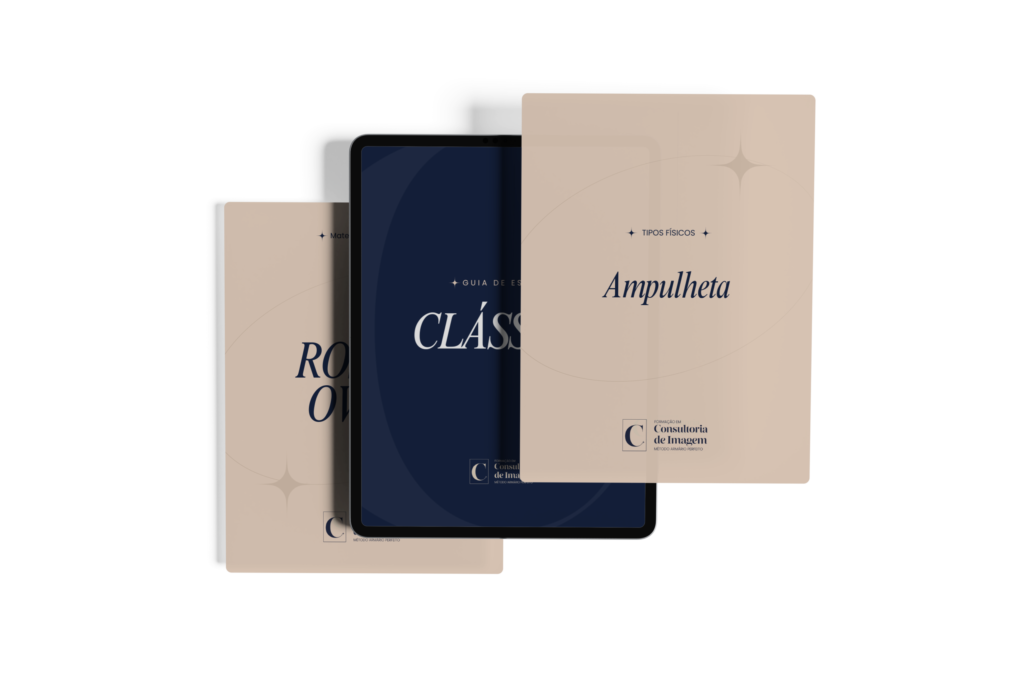 Guias de estilo, formatos de rosto e formatos de corpo, templates da Formação em Consultoria de Imagem
